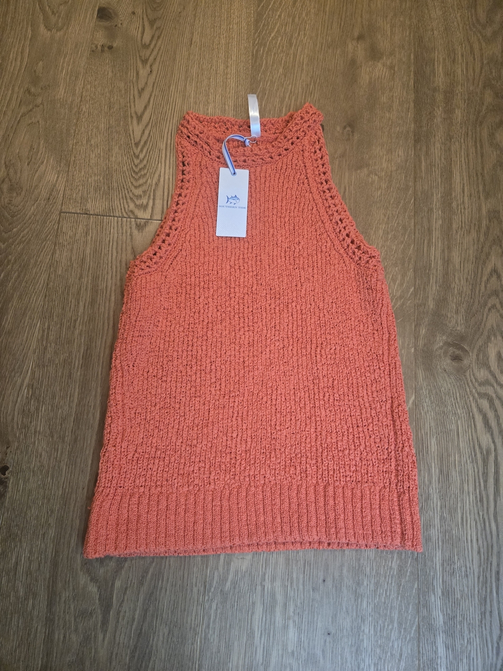 Southern Tide Coral Knit Halter Tank